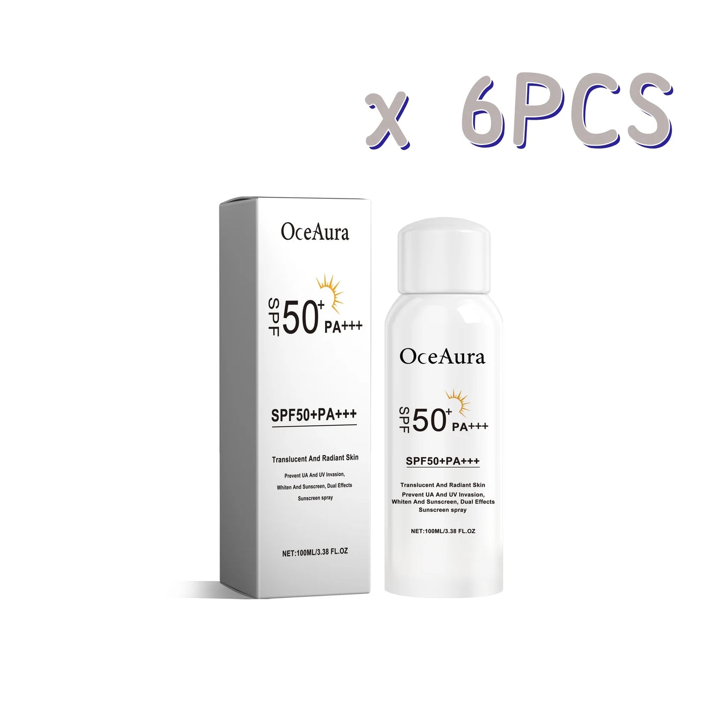 Spray Protetor Solar Facial — Hidratação Duradoura, À Prova d'Água e Suave para a Pele