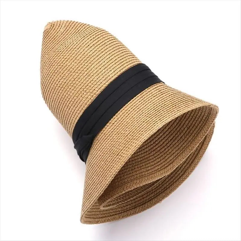 Chapéu Fedora Panamá Premium de Palha 54-62cm Dobrável Unissex Proteção UV para Viagens de Verão