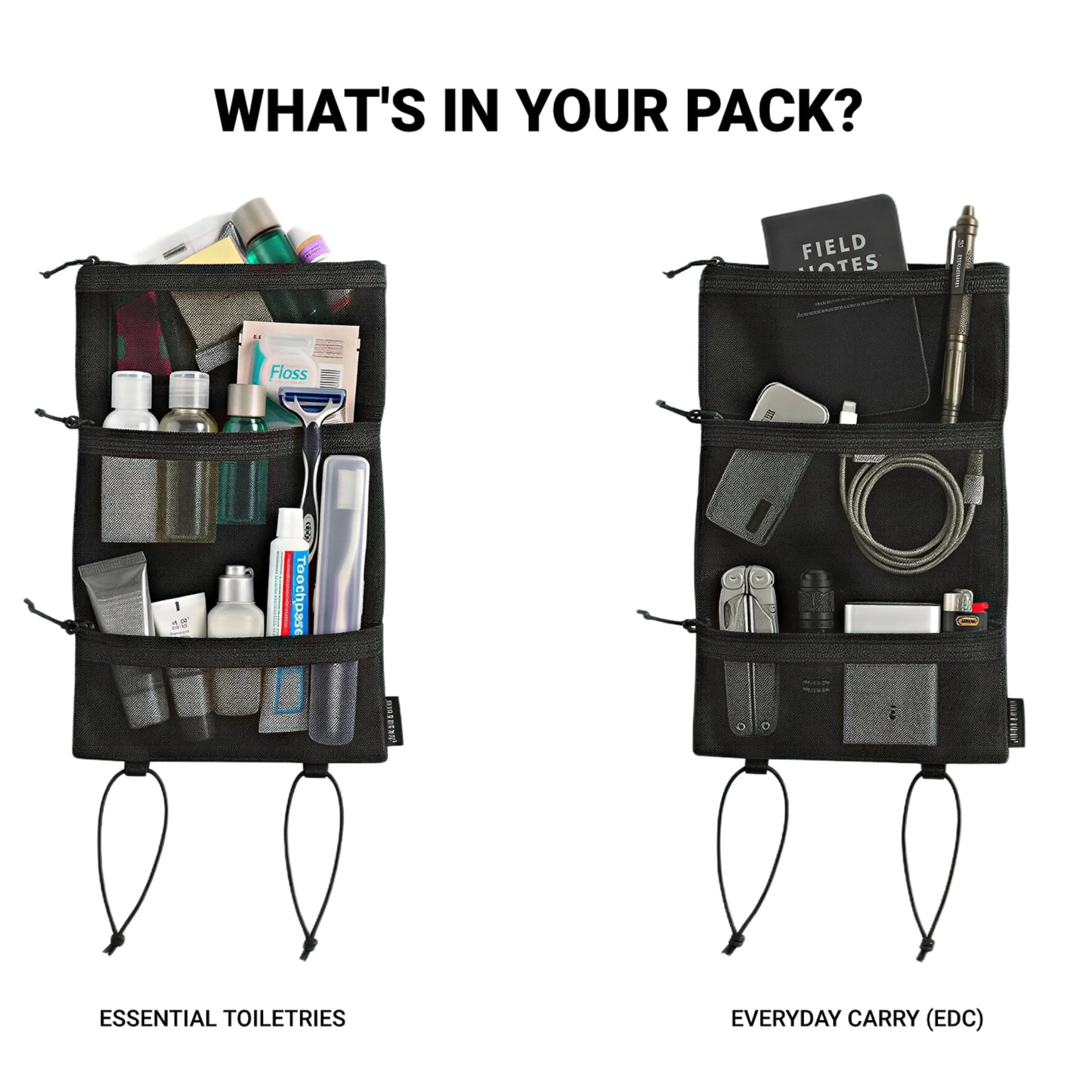 Organizador de produtos de higiene pessoal ultraleve HODRGEAR UHMWPE Gridstop |   Bolsa de malha enrolada de 35g |   Zíperes YKK |   Caminhadas e armazenamento EDC UL GEAR