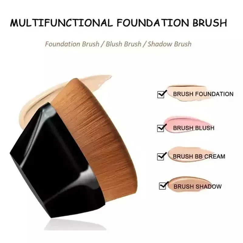 Pincel de Maquiagem Mágico Portátil — Profissional para Pó, Blush e Base com Cerdas Macias