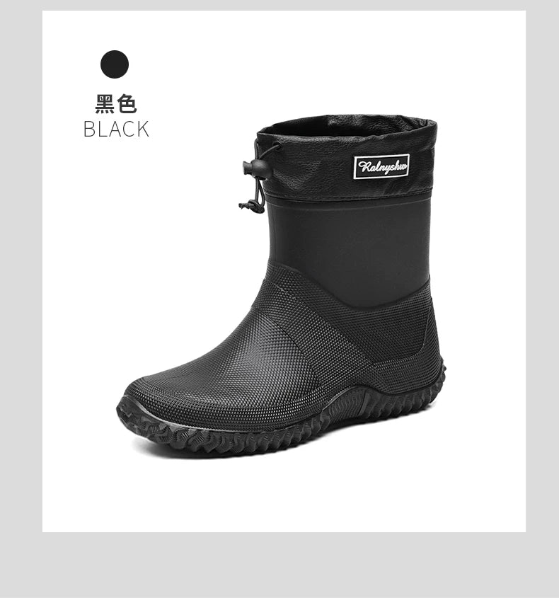 Botas de Chuva Curtas Impermeáveis — Leves, Antiderrapantes e Estilosas para o Dia a Dia