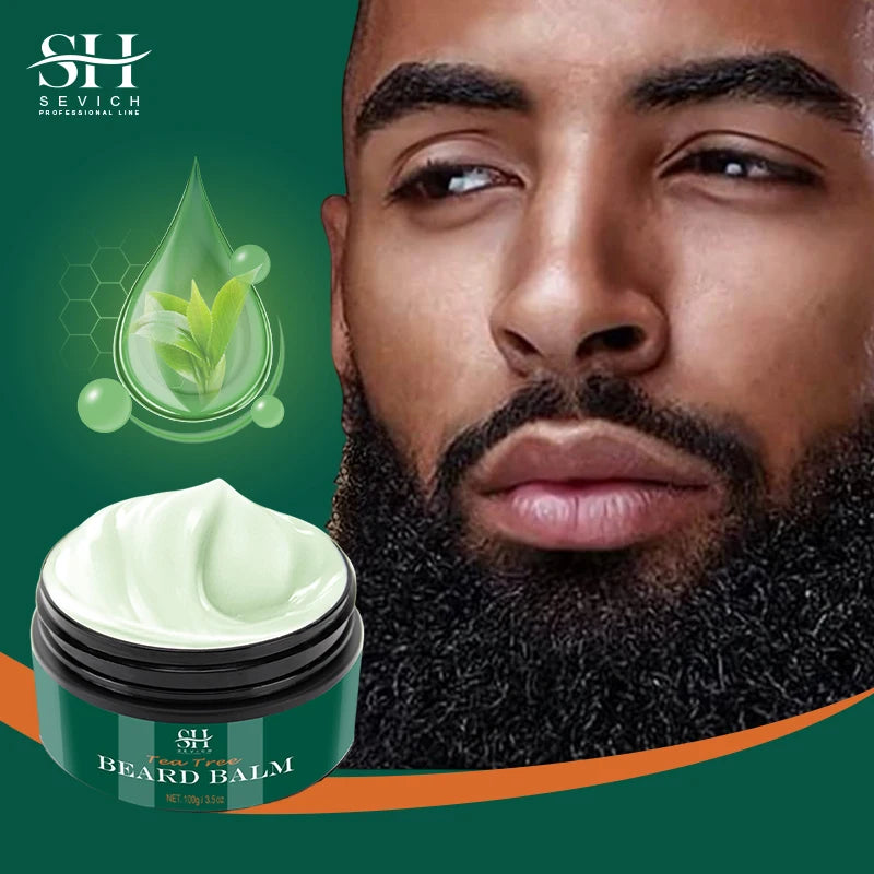 Kit de Crescimento de Barba com Árvore de Chá — Óleo Nutritivo, Hidratante e Anti-Queda Capilar