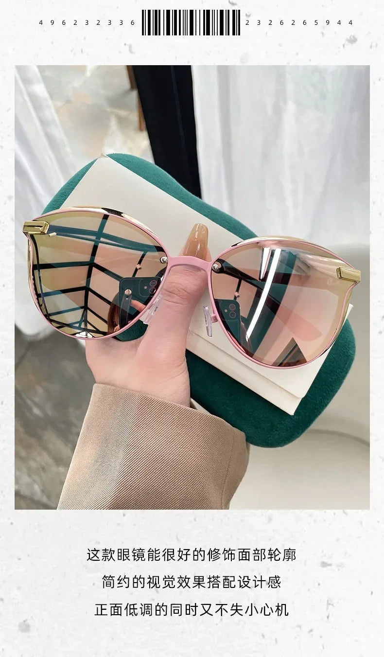 Óculos de Sol Retro Redondo Estilo Gato — Feminino, Elegante e com Proteção UV400