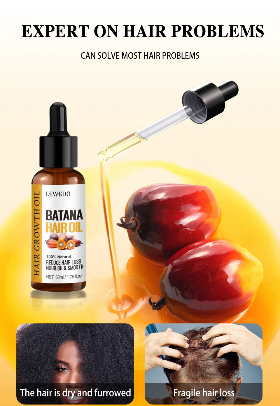Sérum de Crescimento Capilar com Batana Oil — Anti-Queda, Reparador e Estimulante Natural