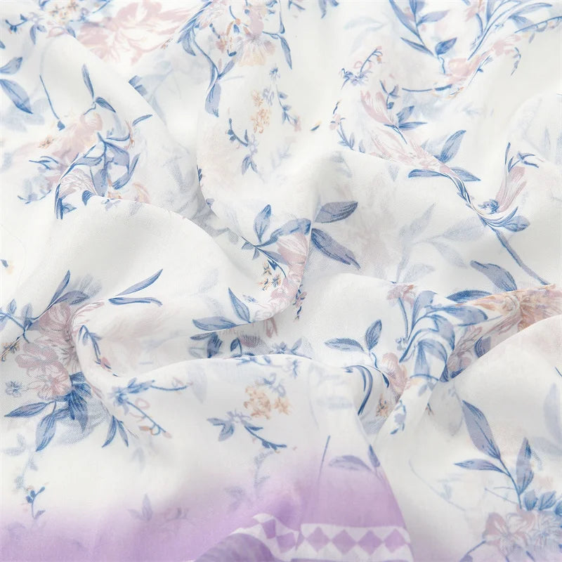 Lenço de Algodão Quadrado Vintage Feminino — Boho, Versátil e Cheio de Charme