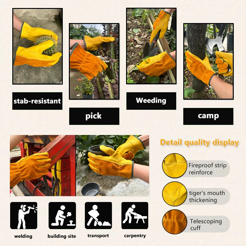 Luvas de acampamento, luvas com isolamento térmico, luvas resistentes ao desgaste e à facadas para jardinagem e montanhismo, luvas táticas,