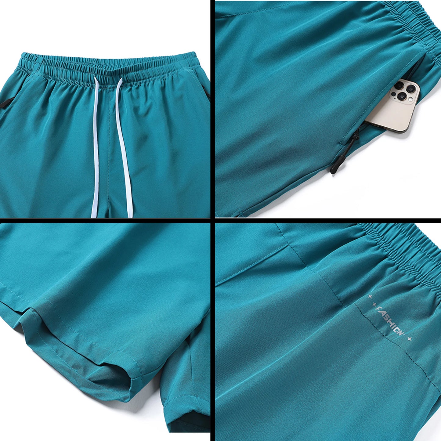 Shorts Masculinos de Secagem Rápida Estilosos — Ideais para Treinos Atléticos e Academia