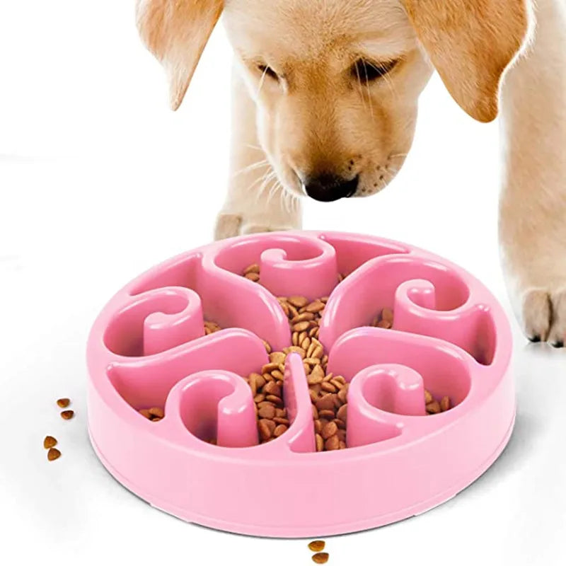 Tigela de Alimentação Lenta para Cães — Antiderrapante, Anti-Gulpe, Ecológica em 10 Cores
