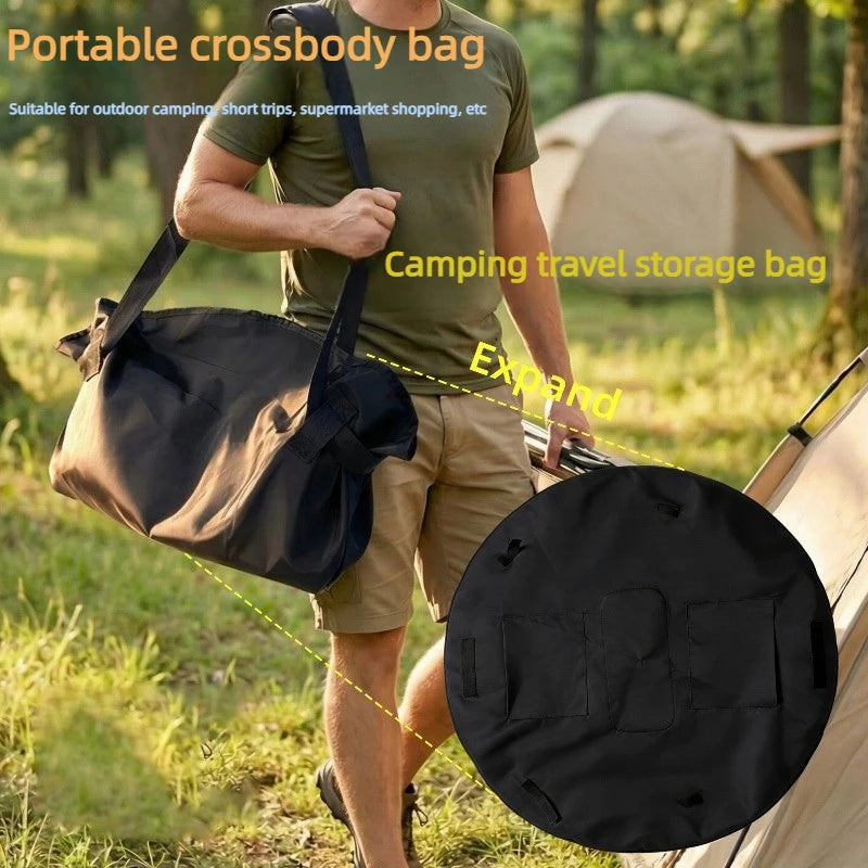 Bolsa Organizadora de Viagem Dobável e Resistente — Grande Capacidade para Camping, Passeios e Piquenique