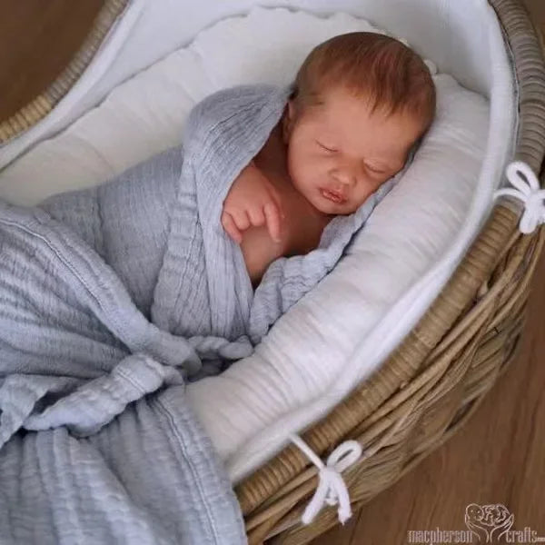 Boneca Reborn Zain Edição Limitada — 55cm, Vinil Macio e Corpo em Tecido, Realista e Encantadora