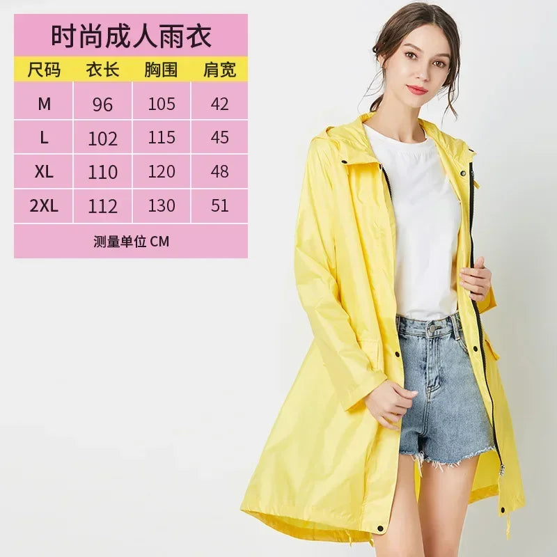 Waterproof Windproof Hooded Light Raincoat for Women and Men, Ponchos Jacket Cloak for Tourist Outdoor Hiking