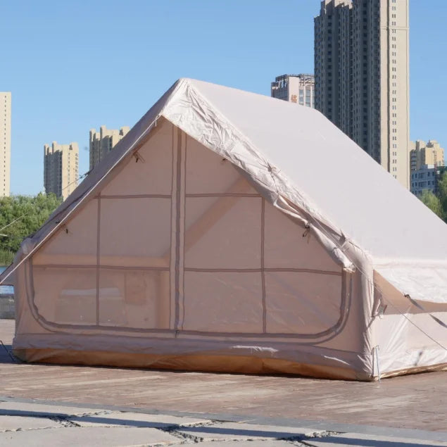 Airo: Barraca de Glamping Impermeável e à Prova de Vento (Índice 3000mm), Cáqui, Abertura Automática Rápida, 4 Estações, Cabana Oxford - Lançamento Quente!