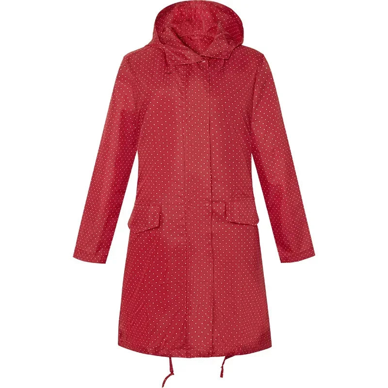 Waterproof Windproof Hooded Light Raincoat for Women and Men, Ponchos Jacket Cloak for Tourist Outdoor Hiking