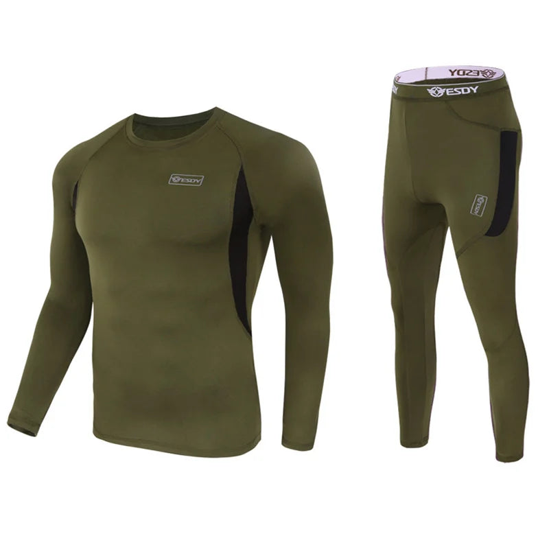 Conjunto Térmico Masculino de Inverno — Compresso, Fleece e Secagem Rápida em 4 Cores