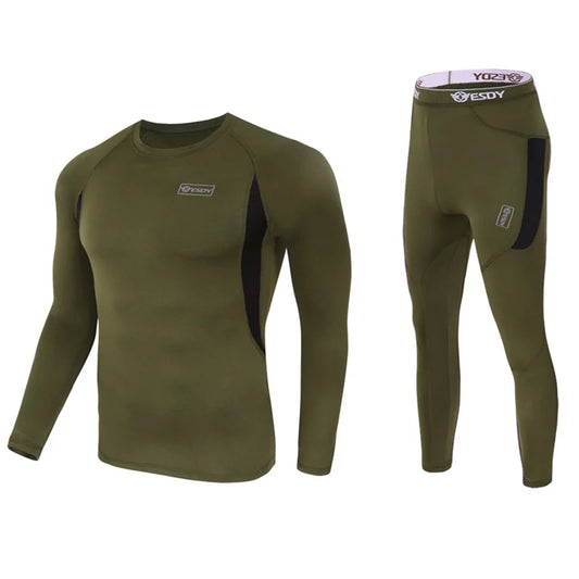 Conjunto Térmico Masculino de Inverno — Compresso, Fleece e Secagem Rápida em 4 Cores