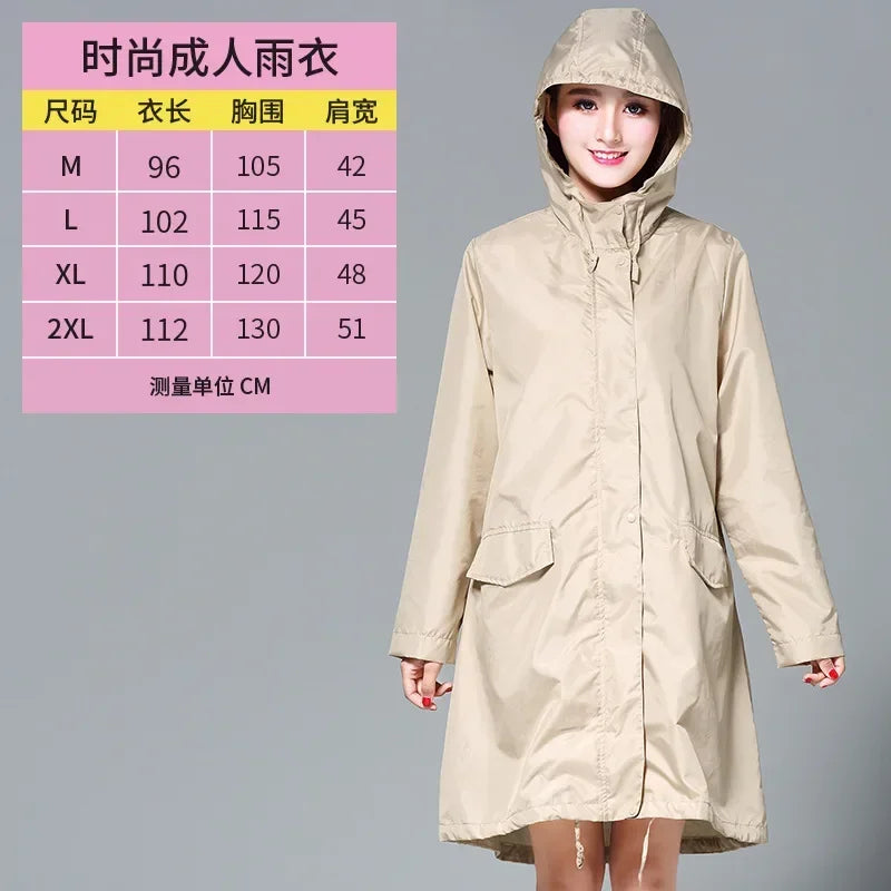 Waterproof Windproof Hooded Light Raincoat for Women and Men, Ponchos Jacket Cloak for Tourist Outdoor Hiking