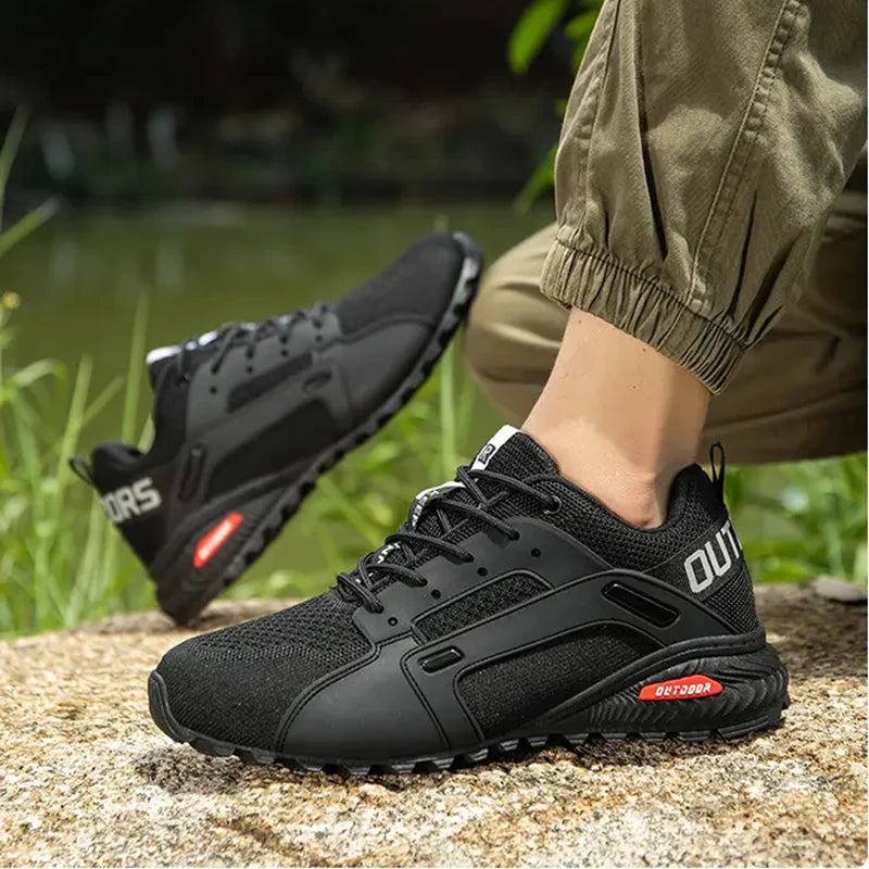 Sapatos de caminhada respiráveis masculinos sapatos esportivos ao ar livre botas de treinamento tático caminhadas e caça sapatos esportivos táticos