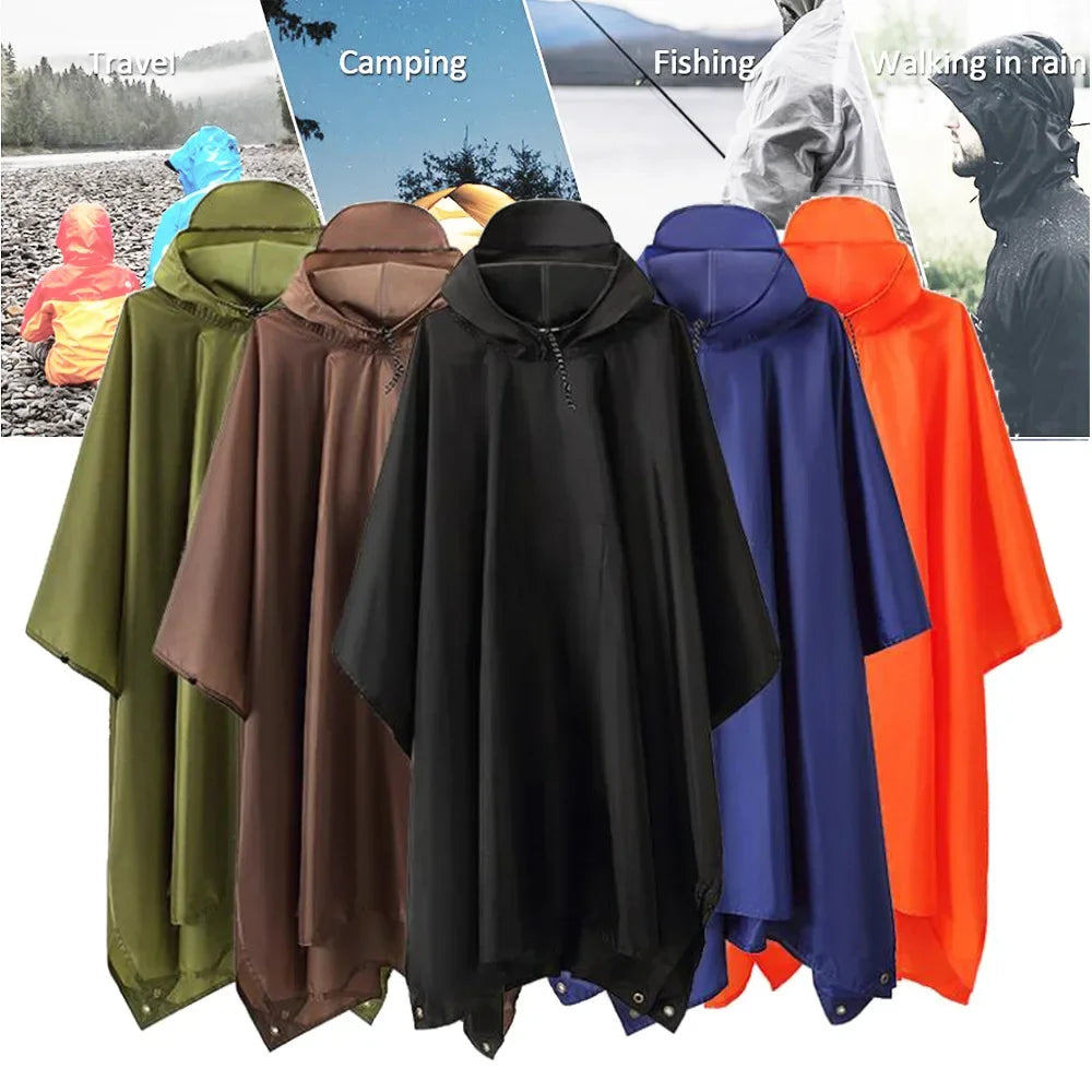 Capa de Chuva Impermeável para Adultos, Equipamento de Proteção contra Chuva para Mulheres e Homens