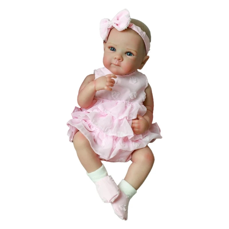 Boneca Reborn Realista Encantadora — Rosto Adorável, Segura para Brincar e Fácil de Limpar