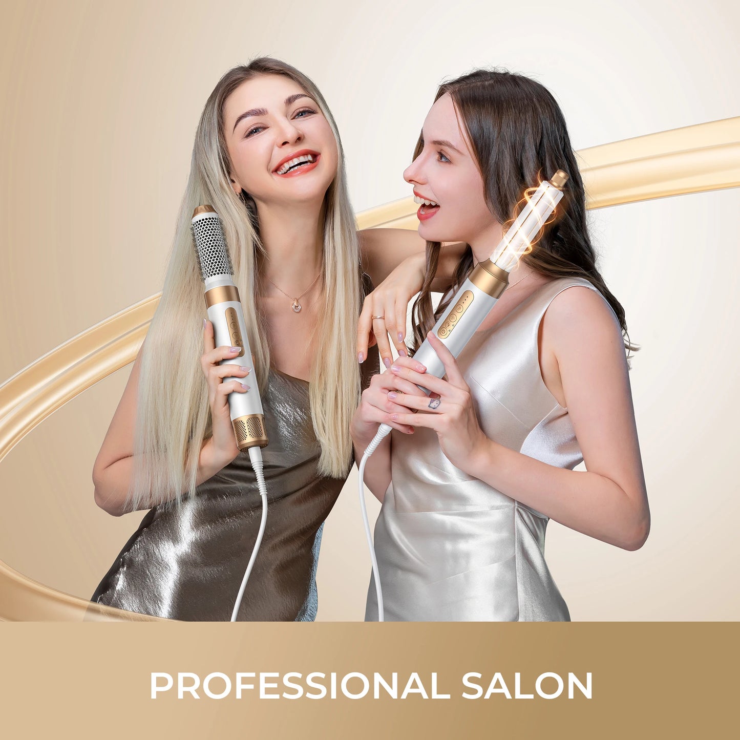 Secador de Cabelo 7 em 1 sem Escova de Alta Velocidade — Iônico com Difusor e Modelador Automático