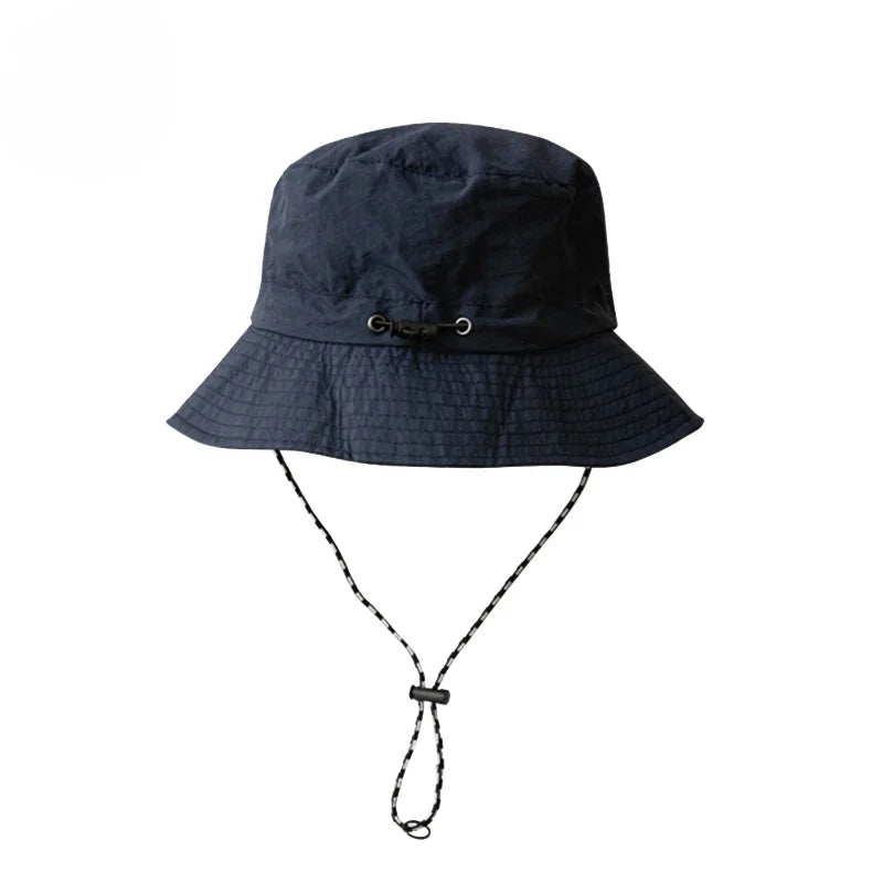 Chapéu de balde impermeável para homens e mulheres, chapéu de sol Boonie aba larga, chapéu dobrável para pesca na praia, UPF 50 Plus