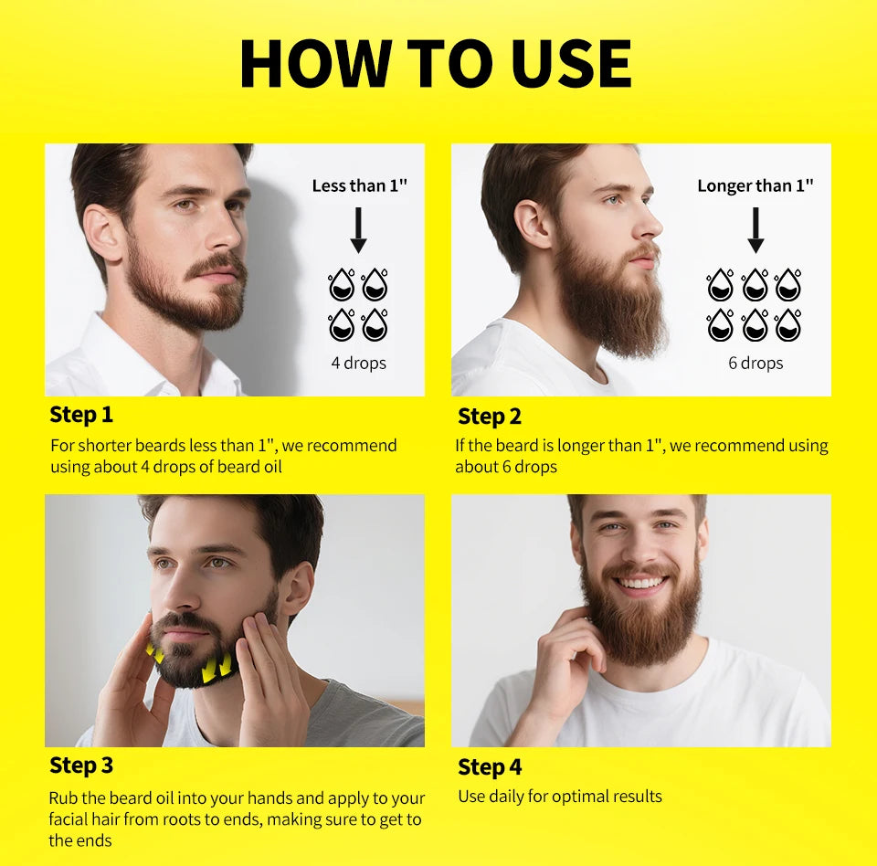 Kit de Óleo para Barba Masculino — Creme Hidratante, Cera e Óleo para Bigode Estiloso e Charmoso