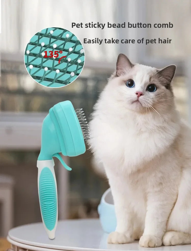 Kit Profissional 6 em 1 para Higiene de Pets — Escovas Autolimpantes para Cães e Gatos com Bolsa Portátil