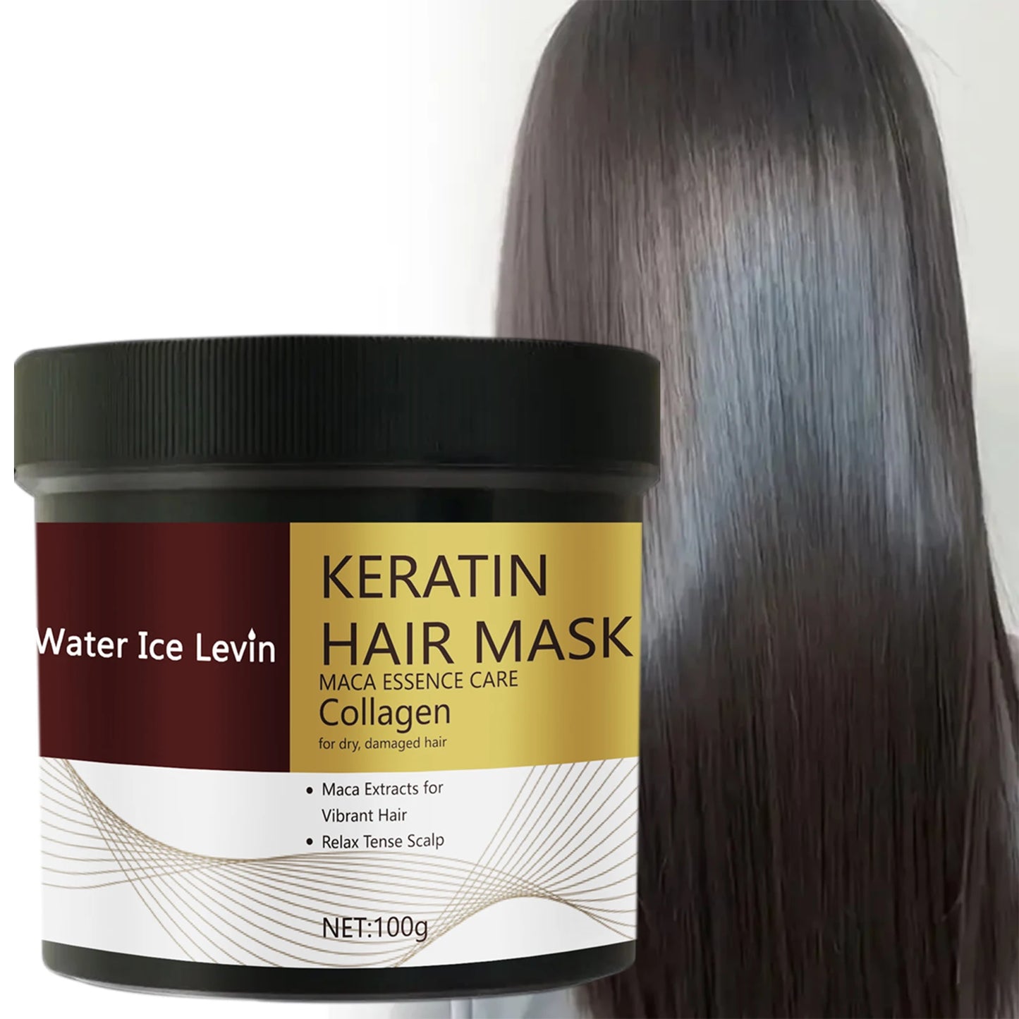 Máscara Capilar de Queratina com Óleo de Argan e Colágeno — Repara Cabelos Secos e Restaura o Brilho