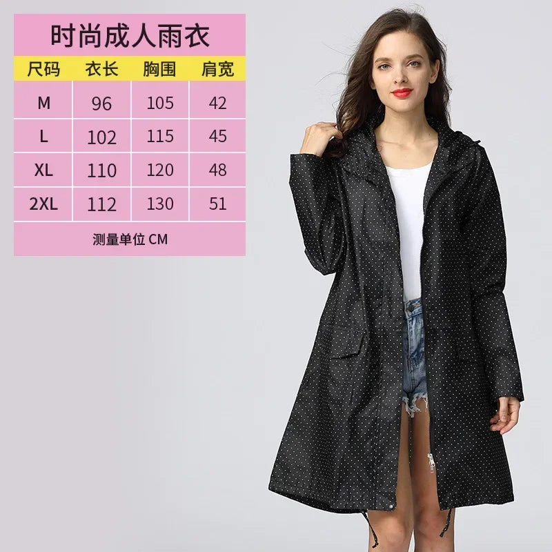 Waterproof Windproof Hooded Light Raincoat for Women and Men, Ponchos Jacket Cloak for Tourist Outdoor Hiking