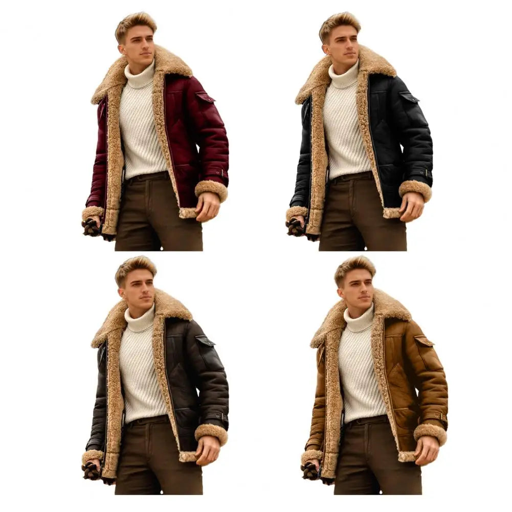 Jaqueta de Lã Vintage Masculina Quentinha — Estilo Casual e Conforto para o Inverno