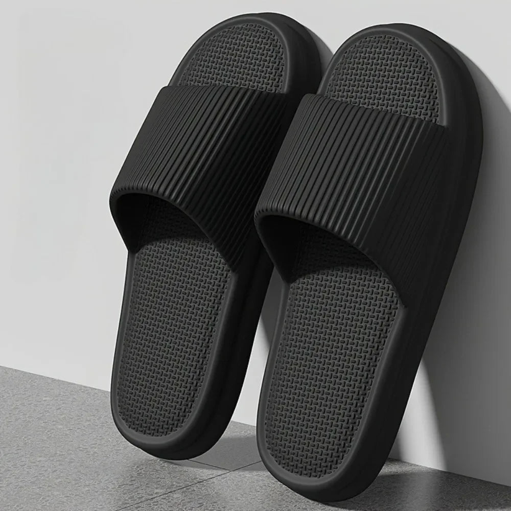 Men Summer Silent Slippers Indoor Home Bathroom Anti-Slip Soft EVA Sole Odor-Proof Sandals for Women Comfort Lightweight