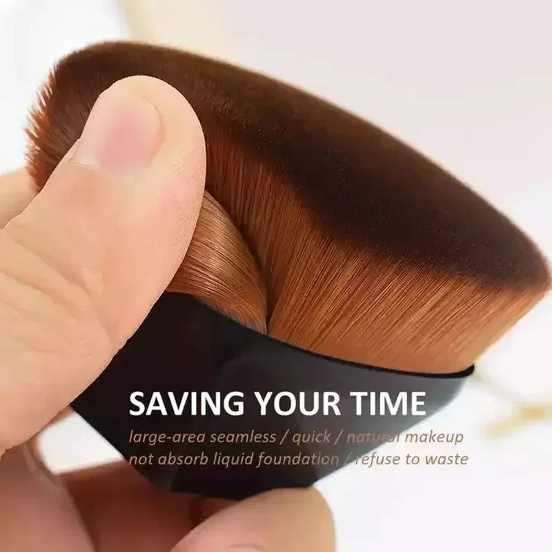 Pincel de Maquiagem Mágico Portátil — Profissional para Pó, Blush e Base com Cerdas Macias