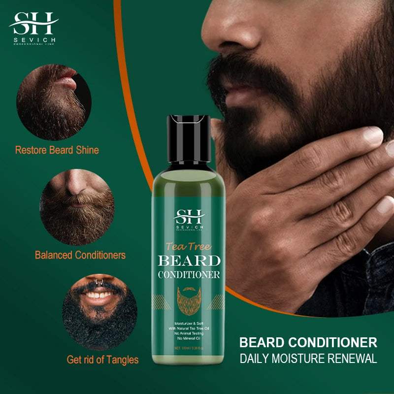 Kit de Crescimento de Barba com Árvore de Chá — Óleo Nutritivo, Hidratante e Anti-Queda Capilar