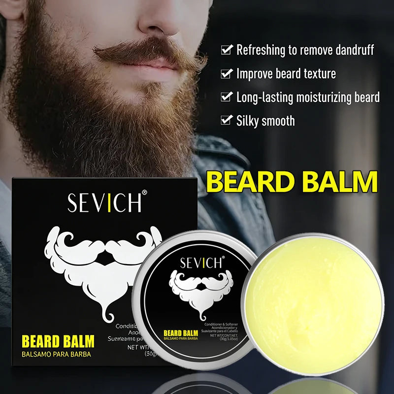 Kit de Óleo para Barba Masculino — Creme Hidratante, Cera e Óleo para Bigode Estiloso e Charmoso