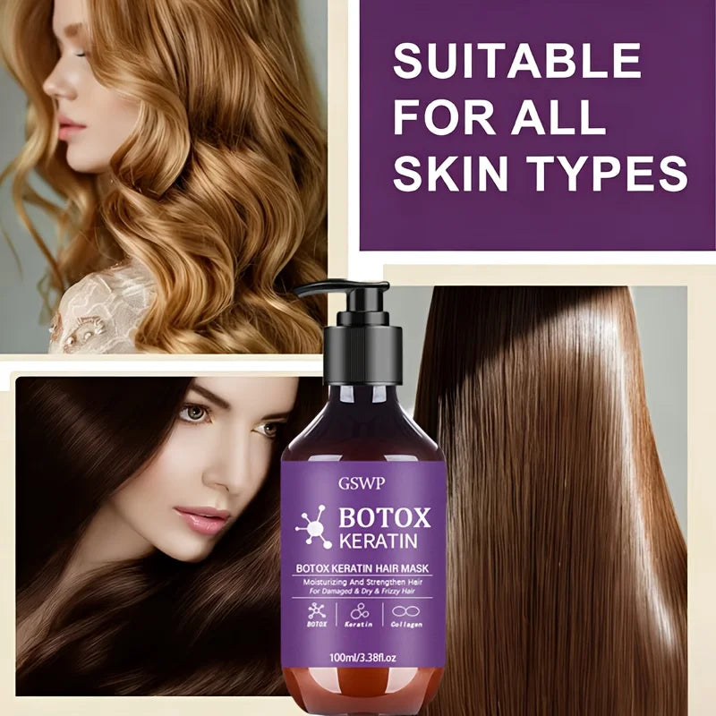 Máscara Capilar Botox de Queratina GSWP — Hidrata, Fortalece e Reduz Frizz em 100ml ou 200ml