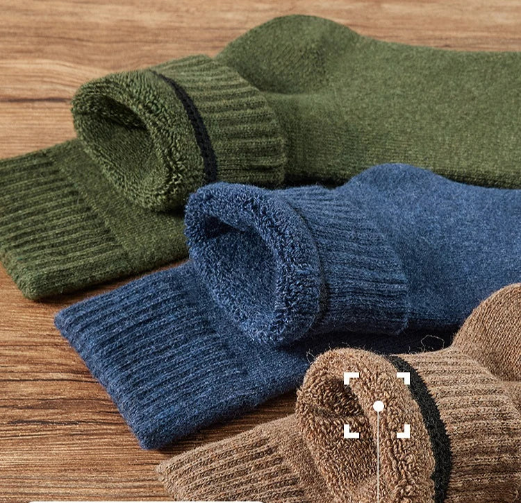 Kit 5 Meias Térmicas de Lã Merino Quentinhas — Ideais para Caminhadas, Esqui e Inverno Extremo