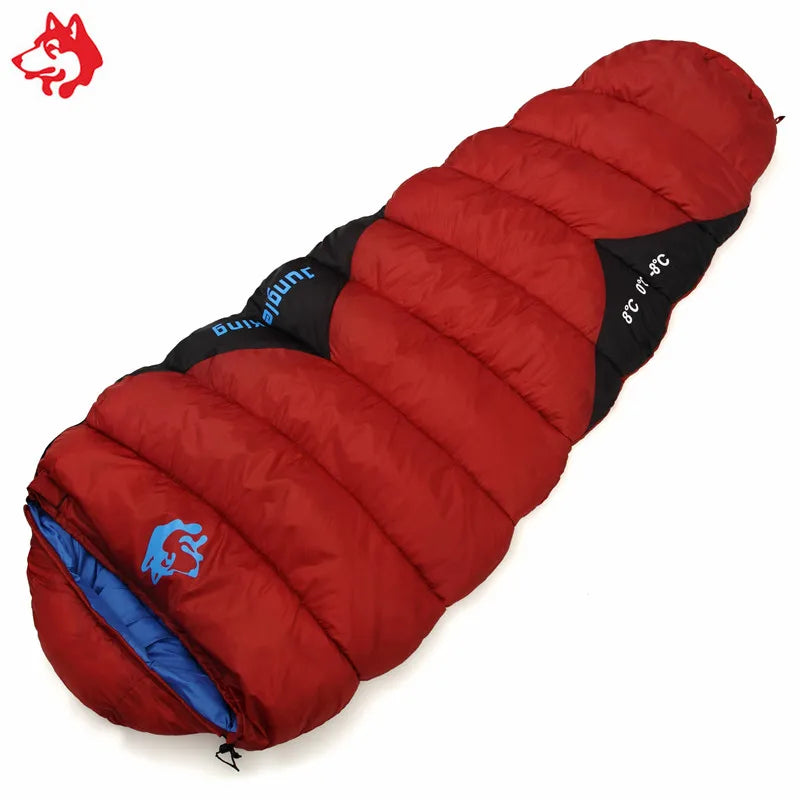 Saco de Dormir Térmico Leve para Camping e Trilha — Múmia de Fibra Oca, Compacto e Resistente