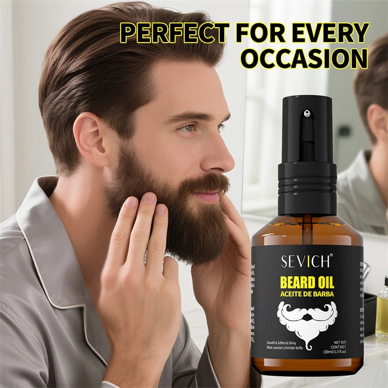 Kit de Óleo para Barba Masculino — Creme Hidratante, Cera e Óleo para Bigode Estiloso e Charmoso