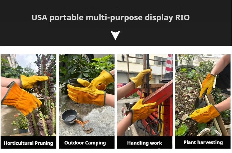 Luvas de acampamento, luvas com isolamento térmico, luvas resistentes ao desgaste e à facadas para jardinagem e montanhismo, luvas táticas,