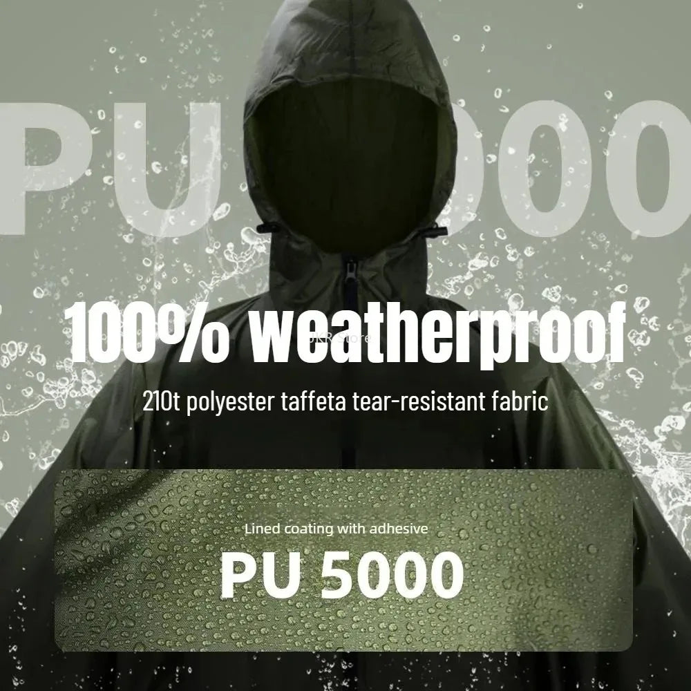 Poncho Waterproof Adult Raincoats for Rain Rainwater Motorcycle Rain Gear Rainrainwater for Women Waterproof Raincoat Man Coat