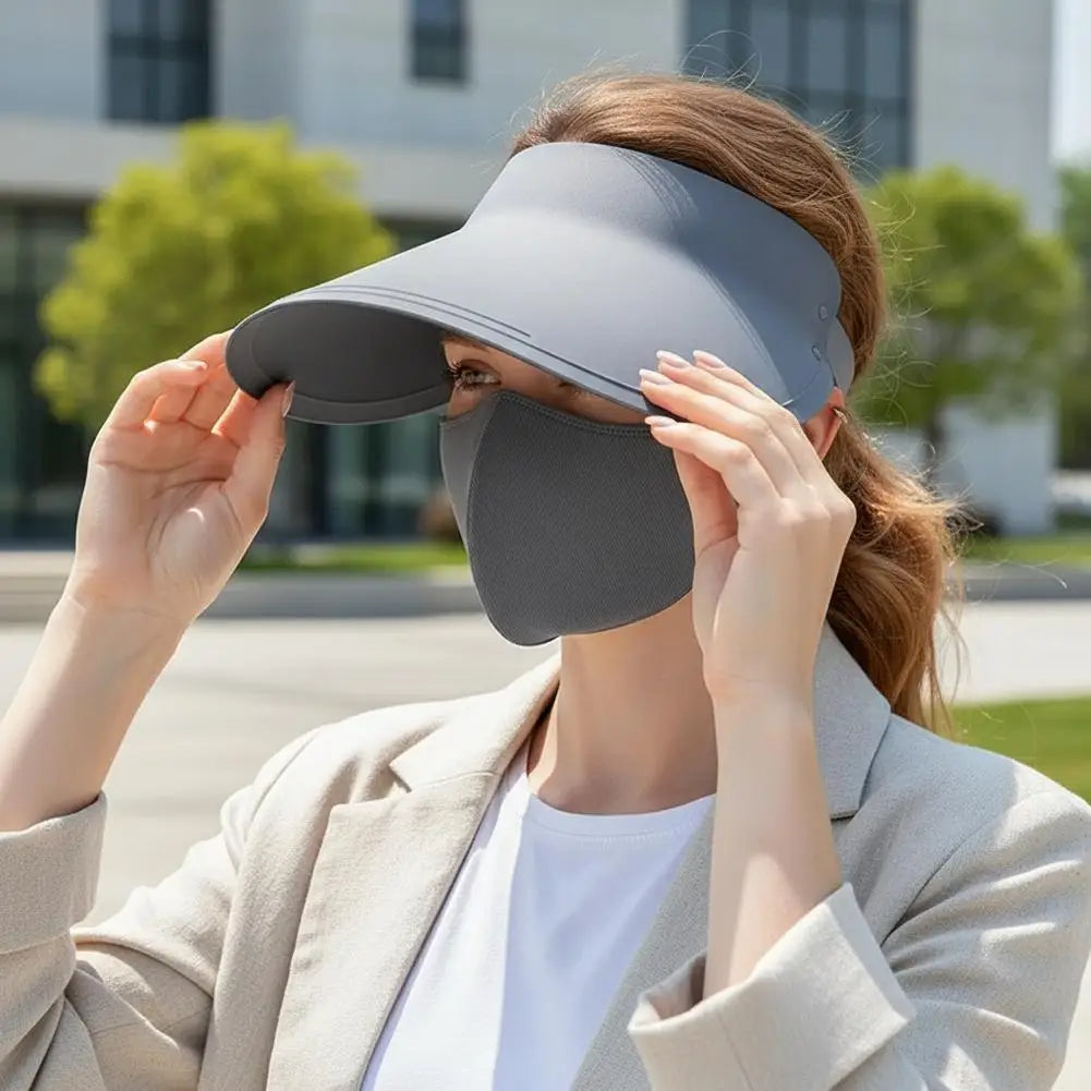 270 °   Chapéu com Visor de Sol UPF50+ com Aba Estendida, Visor Dobrável com Proteção UV, Chapéu Leve e de Secagem Rápida para Esportes ao Ar Livre