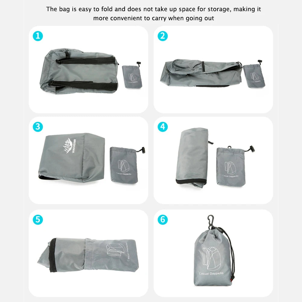 2025 Nova mochila ultraleve multifuncional de 1 pacote – dobrável e portátil – perfeita para ciclismo, caminhadas e itens essenciais para viagens