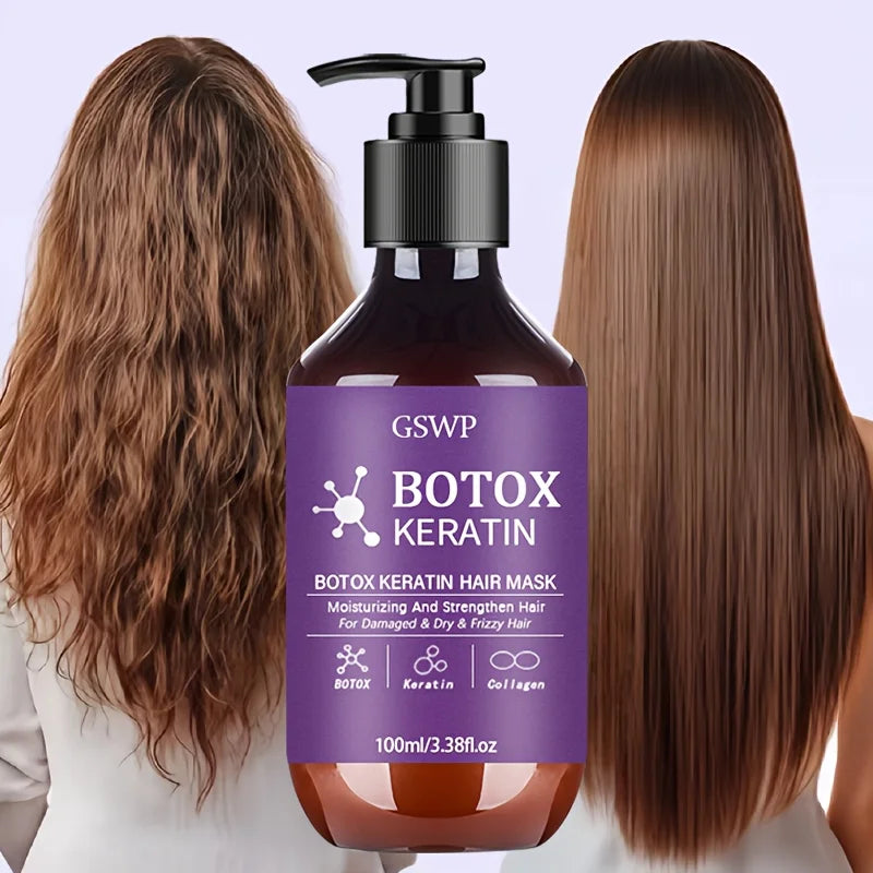 Máscara Capilar Botox de Queratina GSWP — Hidrata, Fortalece e Reduz Frizz em 100ml ou 200ml