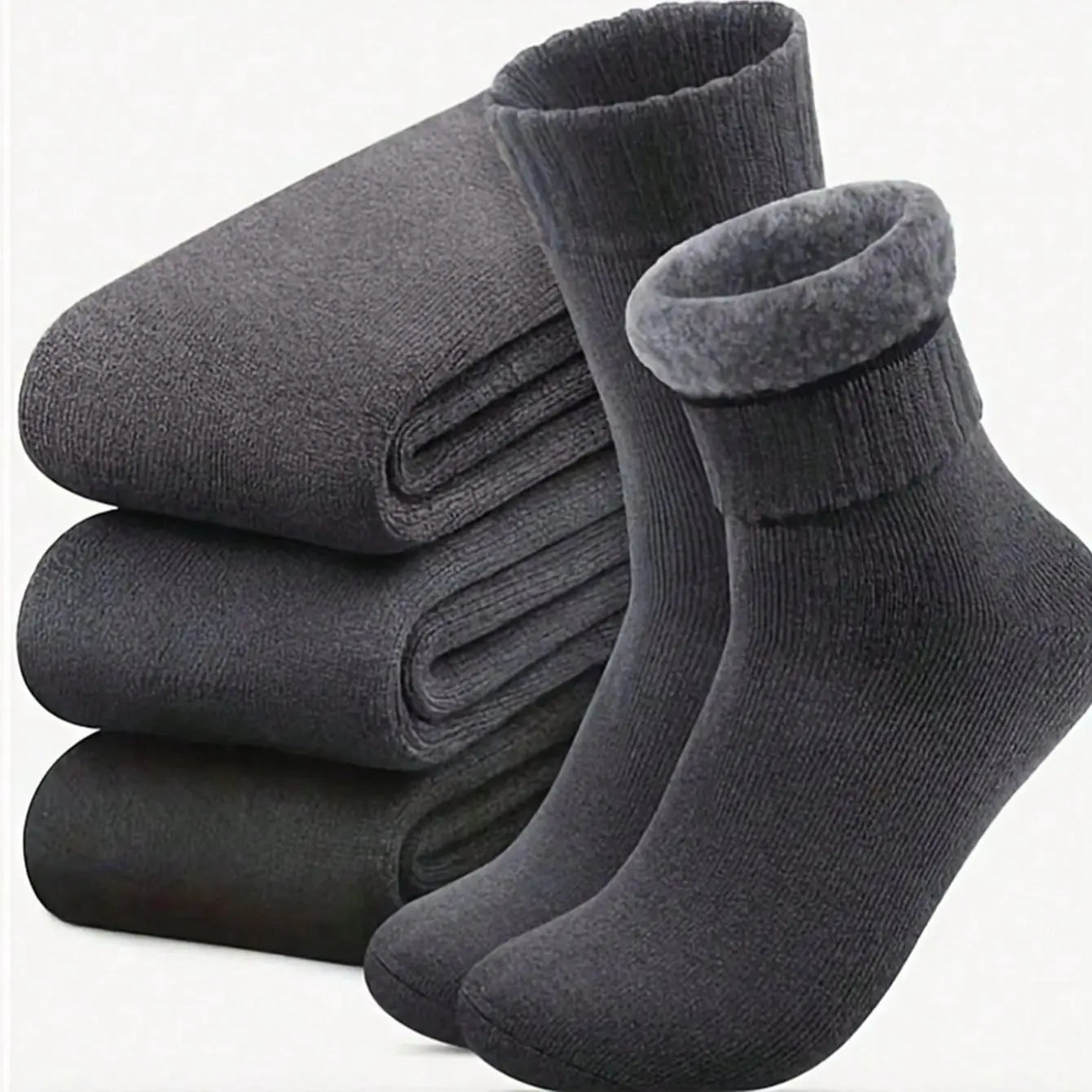 Meias Masculinas Forradas Térmicas — Grossas, Macias e Perfeitas para o Inverno