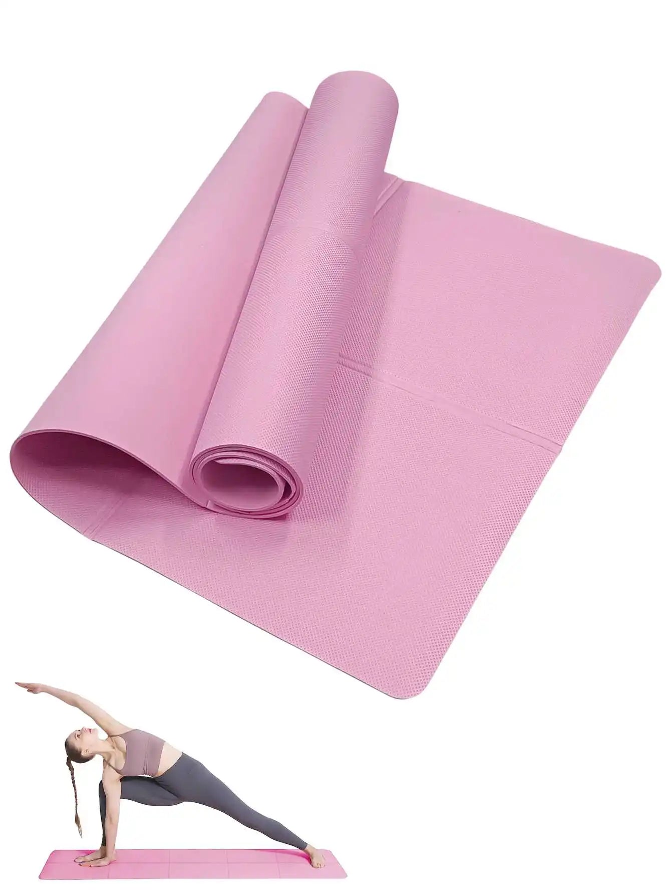 Tapete de Yoga e Pilates Antiderrapante — EVA 173x61cm em 3 Espessuras e 6 Cores