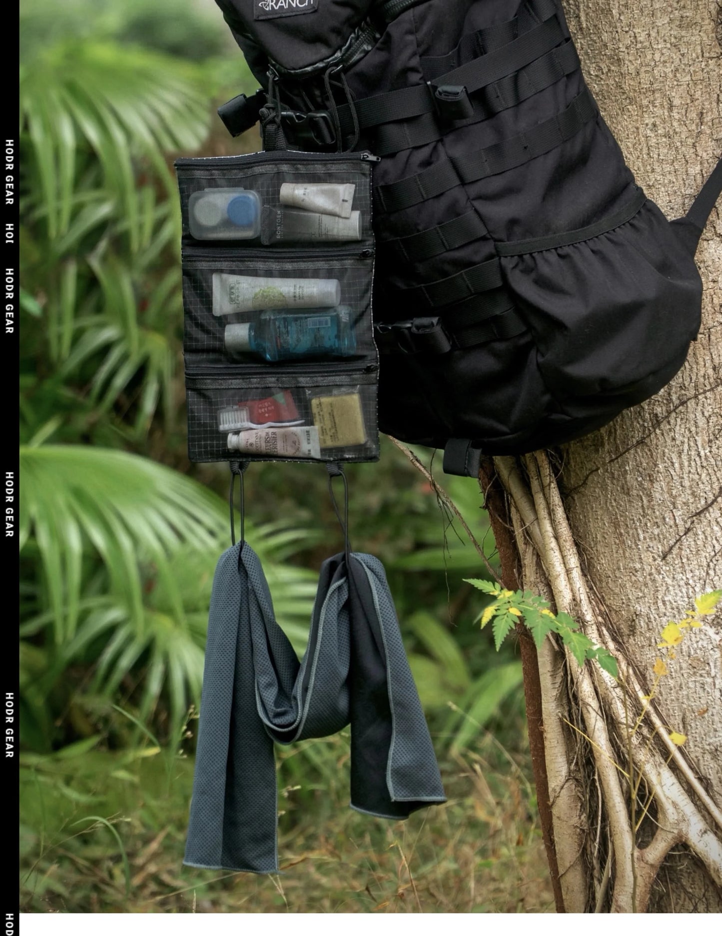 Organizador de produtos de higiene pessoal ultraleve HODRGEAR UHMWPE Gridstop |   Bolsa de malha enrolada de 35g |   Zíperes YKK |   Caminhadas e armazenamento EDC UL GEAR
