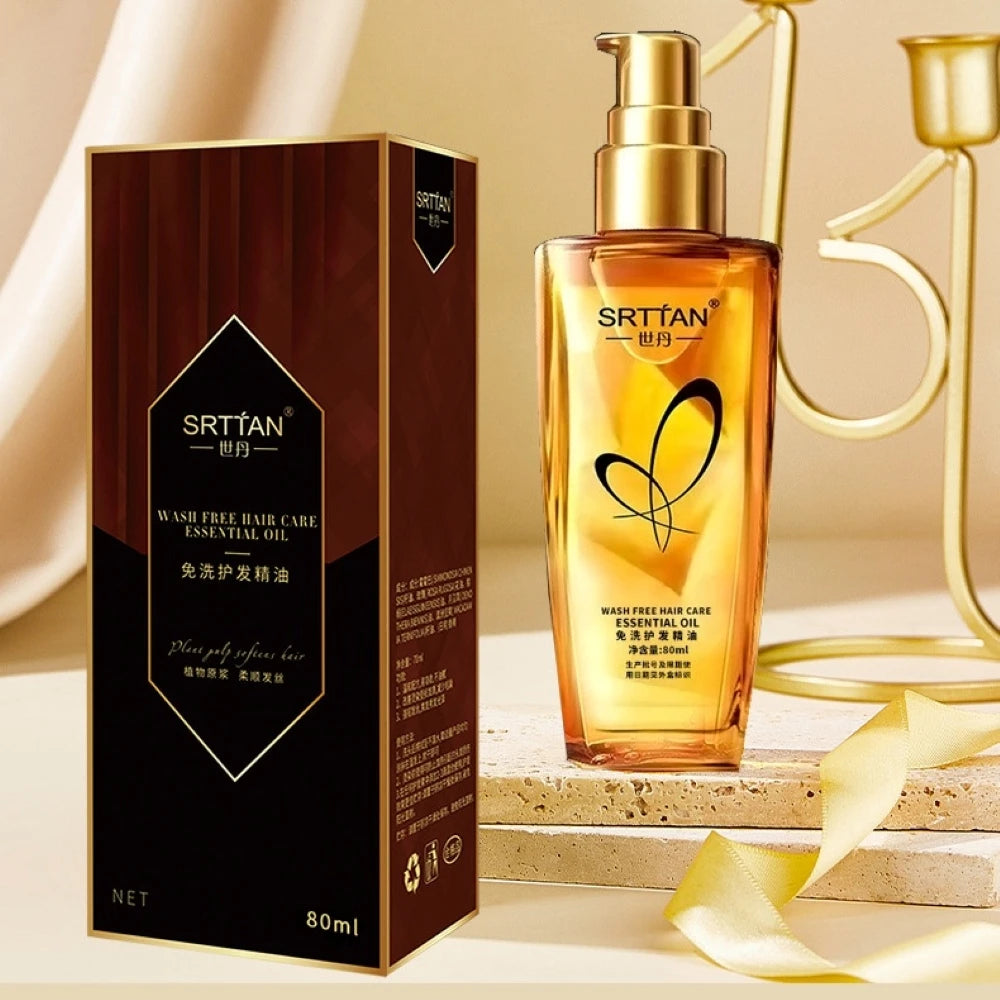 Sérum Capilar de Argan em Spray — Óleo Leve para Pontas Duplas, Cabelos Crespos e Ressecados