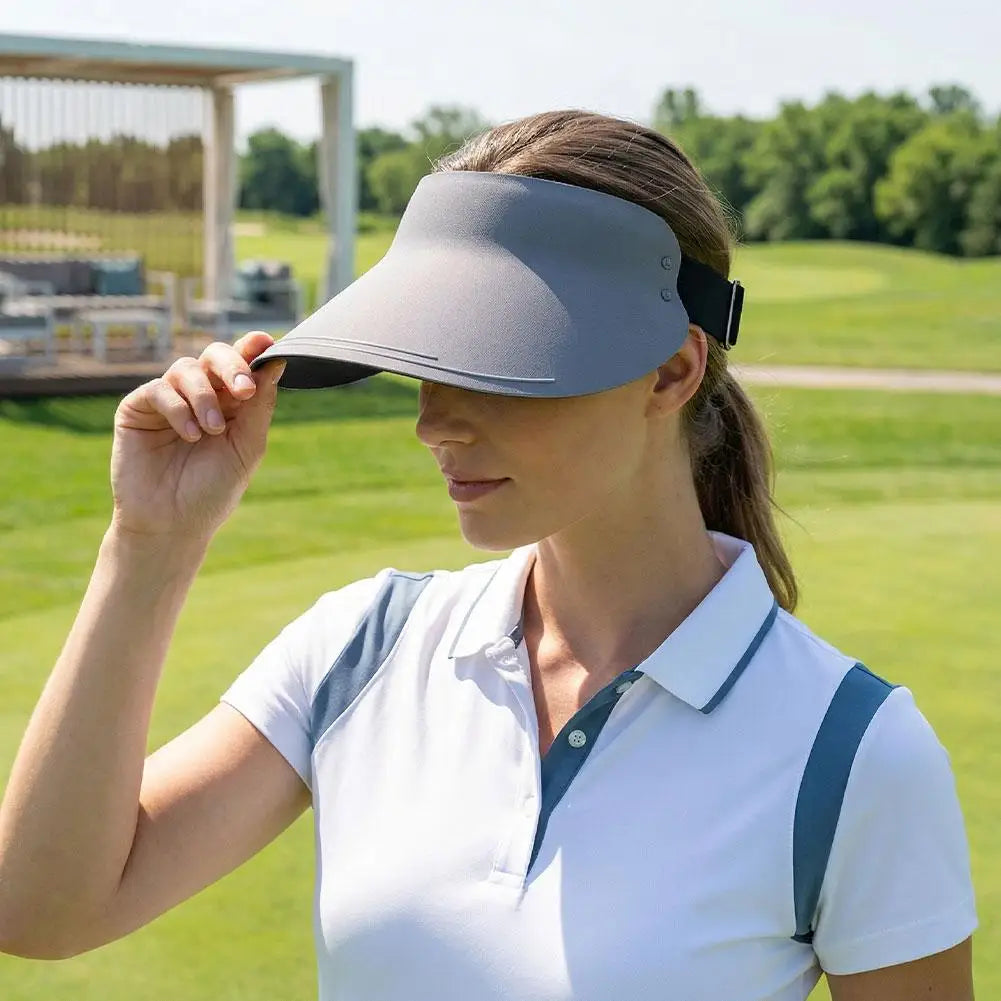 270 °   Chapéu com Visor de Sol UPF50+ com Aba Estendida, Visor Dobrável com Proteção UV, Chapéu Leve e de Secagem Rápida para Esportes ao Ar Livre