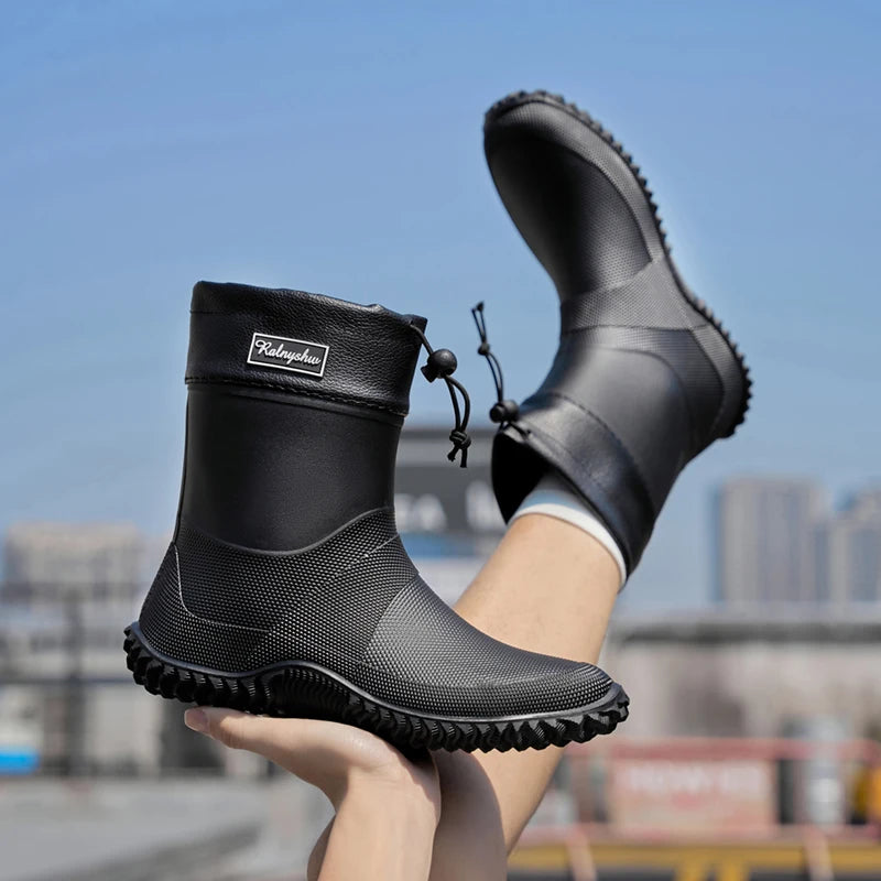 Botas de Chuva Curtas Impermeáveis — Leves, Antiderrapantes e Estilosas para o Dia a Dia