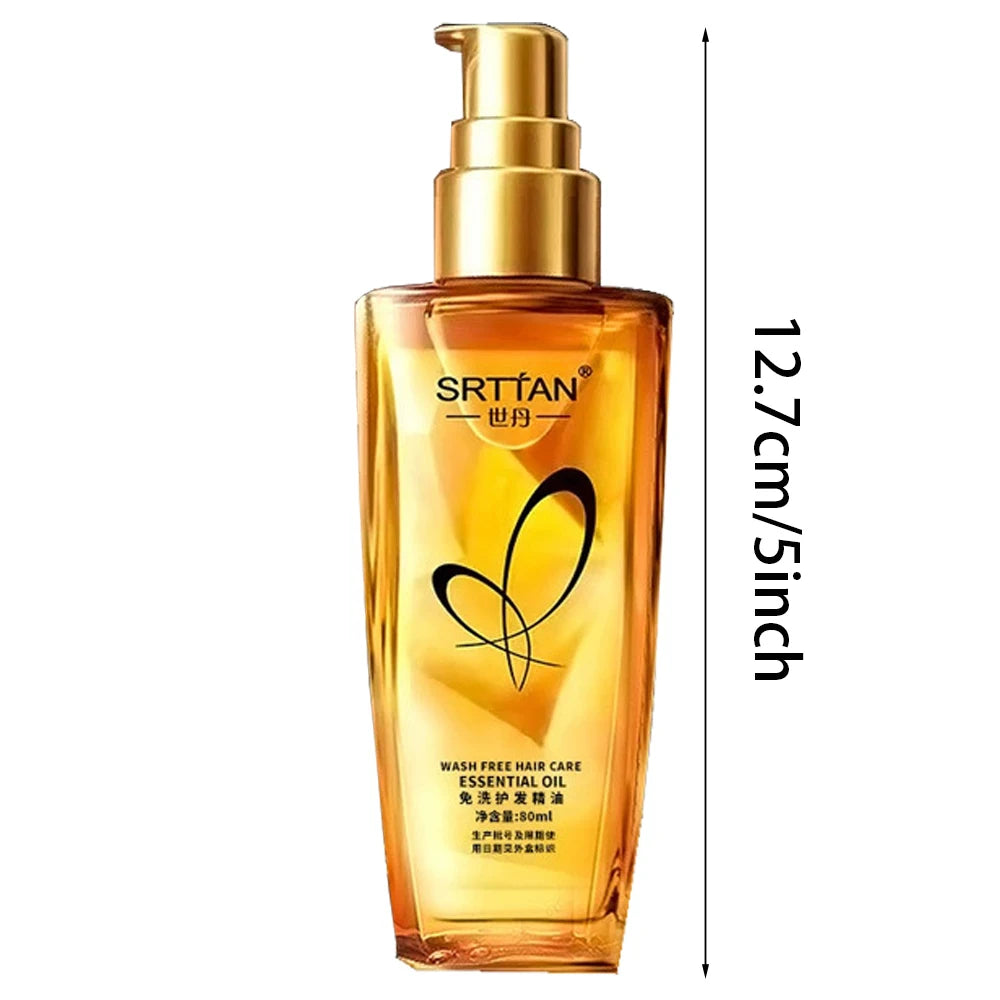 Sérum Capilar de Argan em Spray — Óleo Leve para Pontas Duplas, Cabelos Crespos e Ressecados